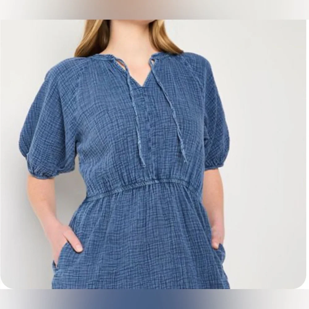 a.n.a Short Sleeve Popover Dress (Bust:42”-44”
Length: 37.5”) - Picture 3 of 8
